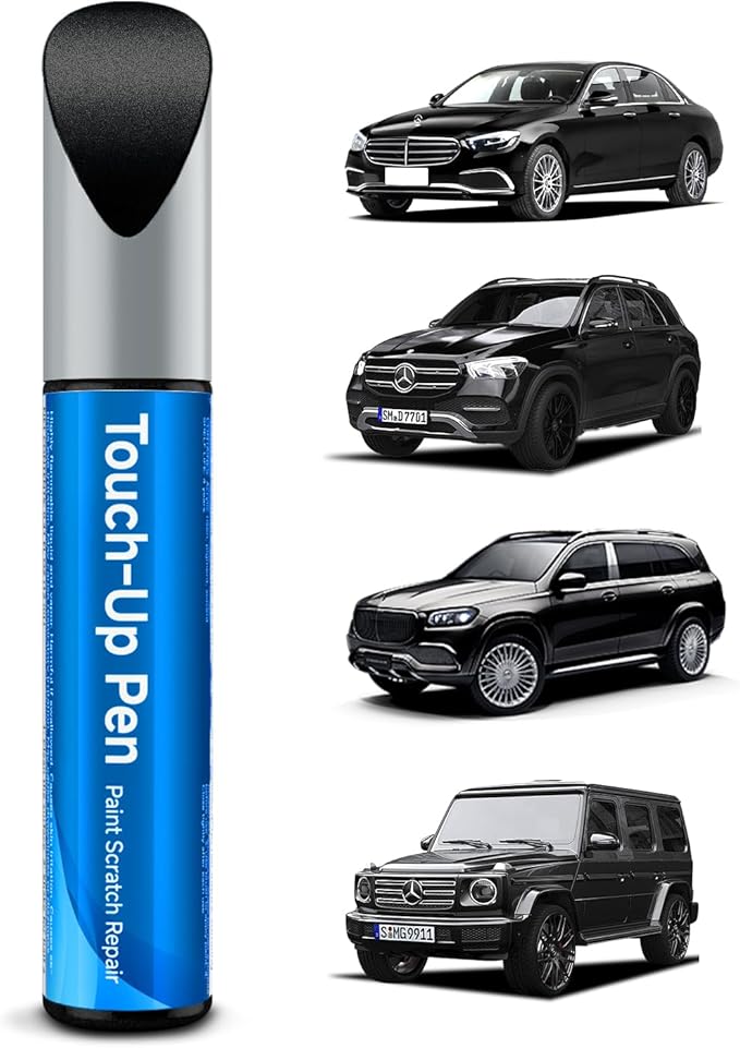 197/9197 Obsidian Black Metallic Touch Up Paint Compatible With Mercedes-Benz Exact Match Car Paint Pen Scratch Repair