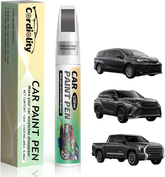 Magnetic Gray Metallic(1G3) Touch Up Paint Pen for Toyota,Car Paint Scratch Repair Pen Quick and Easy Fix Auto Paint Scratch