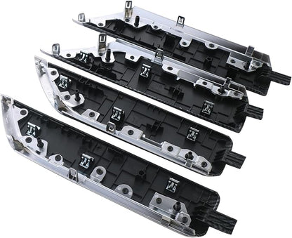 Interior Door Panel Trim Molding Kit Carbon Fiber Compatible with Chevrolet Chevy Silverado & GMC Sierra Crew Cab Truck Door Parts Accessories 2019-2024 Replaces 84469330