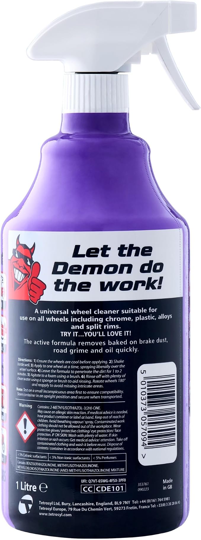 CarPlan Demon Wheels 34 fl Oz (1L) - Fast Wheel Cleaner