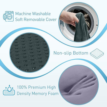 BlissTrends Extra Thick Seat Cushion for Office Chair & Car Seat,DarkGreen | Tailbone & Sciatica Relief, Ergonomic Support, High-Density Memory Foam, Comfort for Extended Sitting