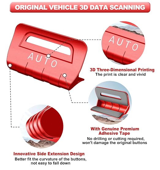 for Jeep 4 PCS Upgrade Metal Window Switch Button Cover Compatible with Jeep Wrangler JL JLU 2026 2025 2024 2023 2022 2021 2020 2019 2018 & Gladiator JT 2020-2026 Interior Accessories Gifts (Red)