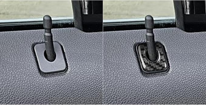 Premium Carbon Fiber Compatible with Ford Edge 2011-2014 2012 2013 SEL/Limited/SE/Sport Accessories Car Inner Door Lock Pin Rings Frame Cover Interior Trim Sticker Decal Black 4PCS