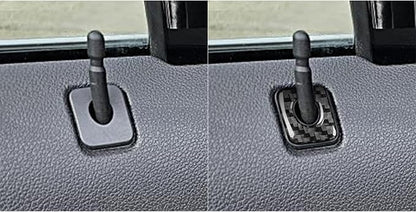 Premium Carbon Fiber Compatible with Ford Edge 2011-2014 2012 2013 SEL/Limited/SE/Sport Accessories Car Inner Door Lock Pin Rings Frame Cover Interior Trim Sticker Decal Black 4PCS