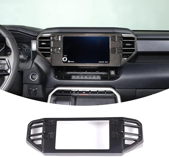 Aunginsy Center Console Air Outlet Trim Cover Compatible with Toyota Tundra/Sequoia 2022-2026, ABS Air Conditioner A/C Vent Panel Large Frame Decorative Cover Protector Accessories, for 8-inch Screen