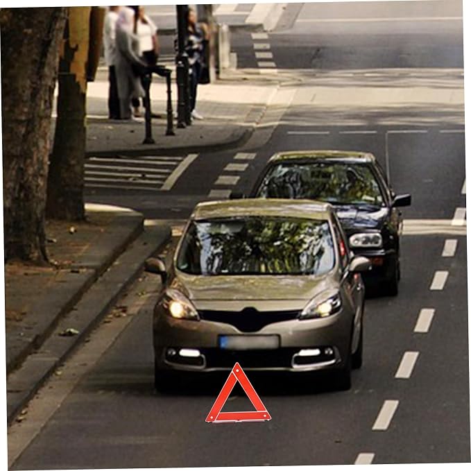 Emergency Triangle Warning Sign for Cars Reflective Roadside Safety Triangle Foldable Car Emergency Tool for Roadside Assistance