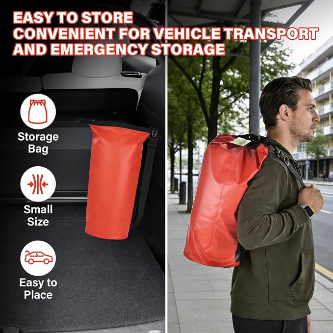 19.6 x 13.1 FT Car Fires Blanket EV Battery Thermal Runaway Cover with Heat‑Resistant Gloves Storage Pouch Oxygen Blocking for Automotive Emergencys & Roadside Safety