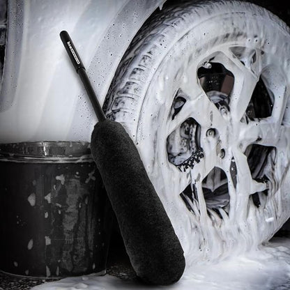 H.O.W 360° Microfiber Wheel Rim Tire Brush for Cleaning Tires