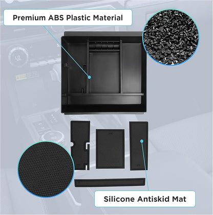 Center Console Organizer Compatible with 2022-2026 Jeep Wagoneer/L, 2022-2026 Jeep Grand Wagoneer/L Accessories, Armrest Storage Box
