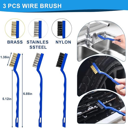 26PCS Car Detailing Kit, Car Detailing Brush Set, Car Cleaning Kit, Auto Detailing Tools for Interior Exterior Wheels, Professional Car Wash Accessories with Windshield Cleaning Tool and Storage Bag