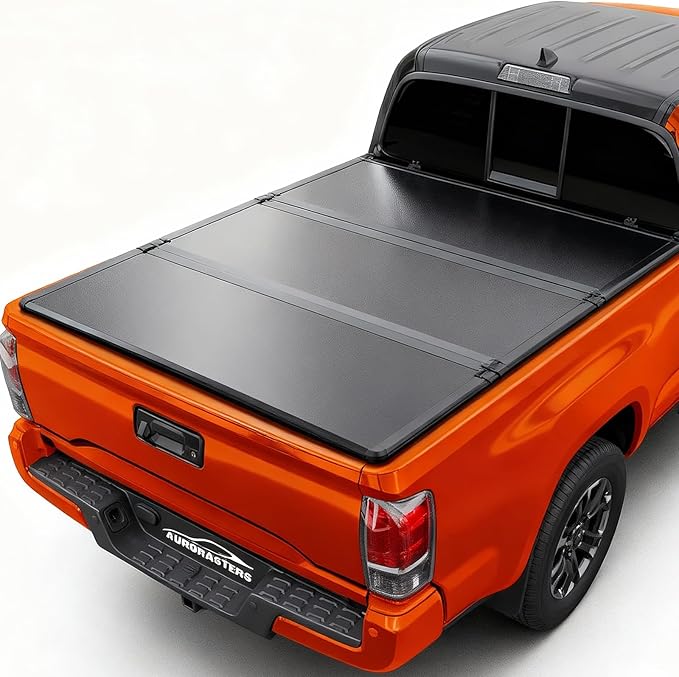 Hard Tri-Fold Truck Bed Cover for 2005-2015 Toyota Tacoma Fits 6FT Bed (73.5") | for Models with or Without The Deck Rail System | Tacoma Accessories 2005-2015