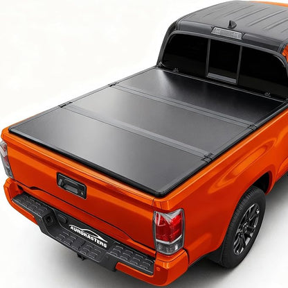 Hard Tri-Fold Truck Bed Cover for 2005-2015 Toyota Tacoma Fits 6FT Bed (73.5") | for Models with or Without The Deck Rail System | Tacoma Accessories 2005-2015