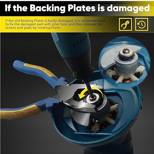 6 Inch 2Pack Buffer Polishing Backing Plates, Backing Pads for Cordless Buffer, Compatible with Saker, GEVEELIFE, Eioehtl, TEETOK, Takuoo, Color Tree, DmgicPro, LOTKEY, Carrkoopy etc.