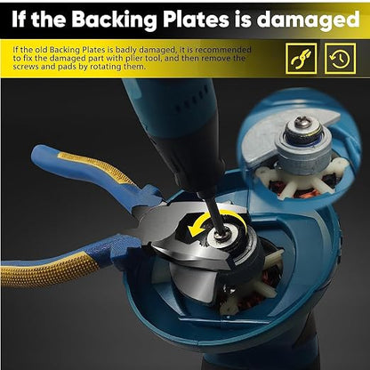 6 Inch 2Pack Buffer Polishing Backing Plates, Backing Pads for Cordless Buffer, Compatible with Saker, GEVEELIFE, Eioehtl, TEETOK, Takuoo, Color Tree, DmgicPro, LOTKEY, Carrkoopy etc.