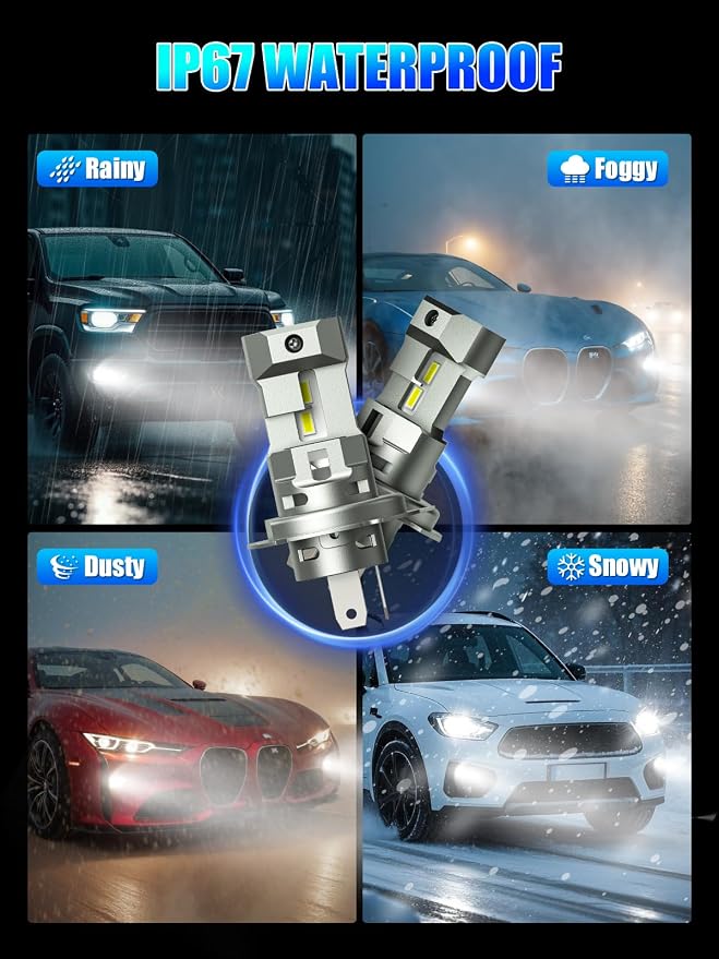 RCJ H4 Fog Bulbs, Powersports Off-Road Use or Fog Light, Pack of 2