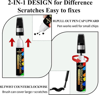 Slate Gray Metallic(GNO/WA633D) Touch Up Paint For Chevrolet Exact Match-Chips and Nicks 2 in 1 Car Paint Pen Scratch Rapair for Tahoe/Suburban/Blazer/Colorado/Trax/Chevy/Silverado/Equinox/Traverse