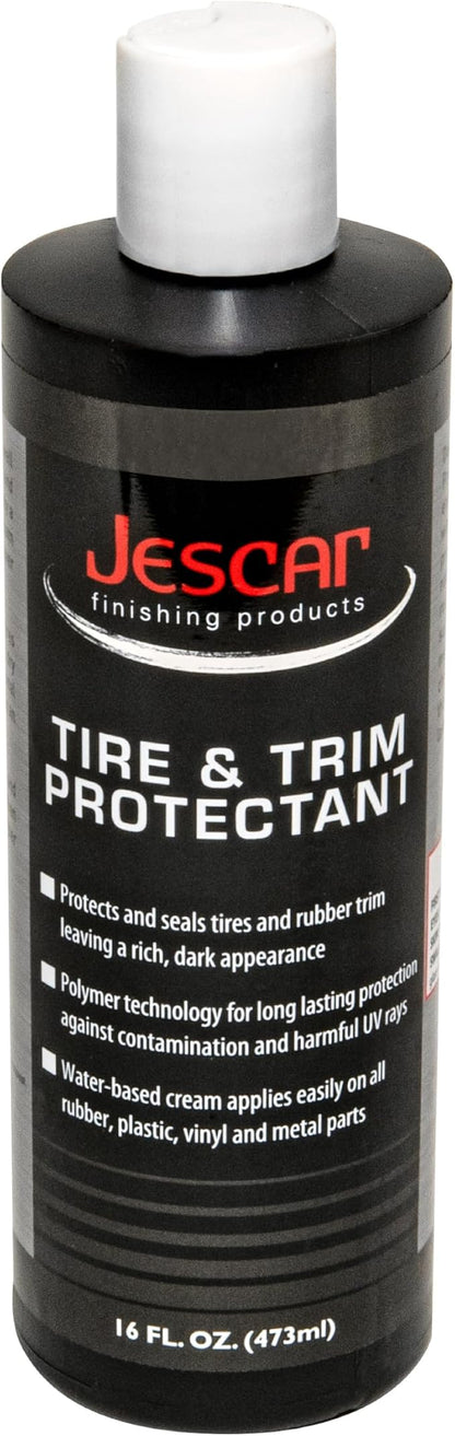 Jescar Tire & Trim Protectant - 16oz - Long-Lasting UV Protection for Tires, Trim, and Vinyl – Restores Shine, Prevents Fading, and Repels Dirt – Easy Application, Professional-Grade