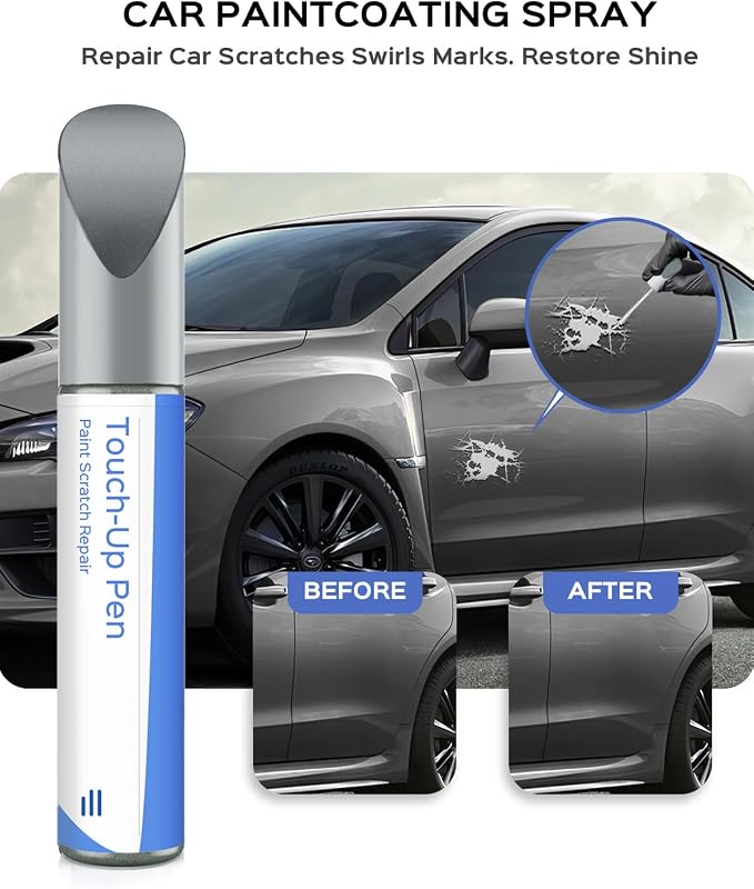 G1U Ice Silver Metallic Touch Up Paint Compatible with Subaru Exact Match Chips and Nicks Touch Up