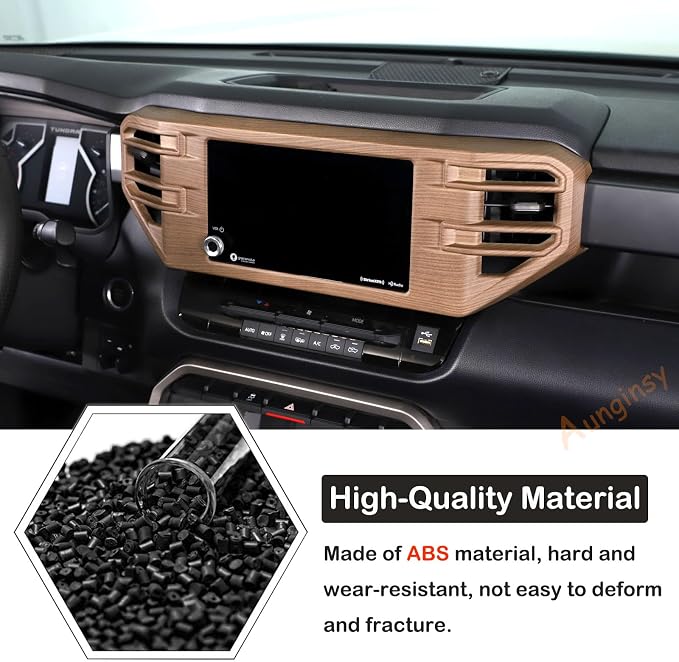 Aunginsy Center Console Air Outlet Trim Cover Compatible with Toyota Tundra/Sequoia 2022-2026, Air Conditioner A/C Vent Panel Large Frame Decorative Cover Protector ABS Accessories, for 8-inch Screen