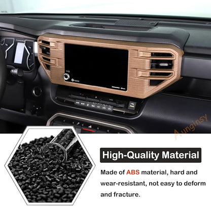Aunginsy Center Console Air Outlet Trim Cover Compatible with Toyota Tundra/Sequoia 2022-2026, Air Conditioner A/C Vent Panel Large Frame Decorative Cover Protector ABS Accessories, for 8-inch Screen