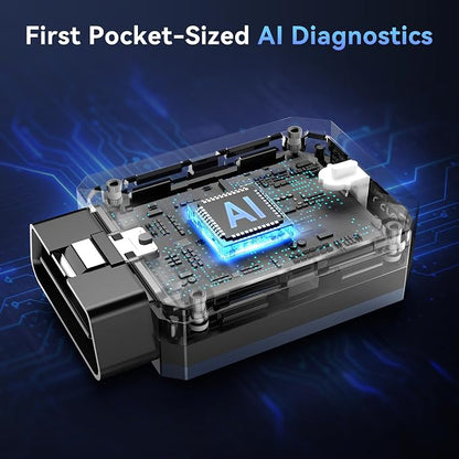 MUCAR BT200 MAX AI OBD2 Bluetooth Scanner, Full System 15 Resets Diagnostic Tools Bi-Directional Control, CAN-FD & FCA Autoauth, AutoVIN, Real-Time Data, ELM327 APP Compatibility, Lifetime Free Update