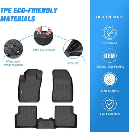 Nilight TPE Floor Mats for Jeep Renegade 2015 2016 2017 2018 2019 2020 2021 2022 2023 2024, All Weather Custom Fit Heavy Duty Floor Liners