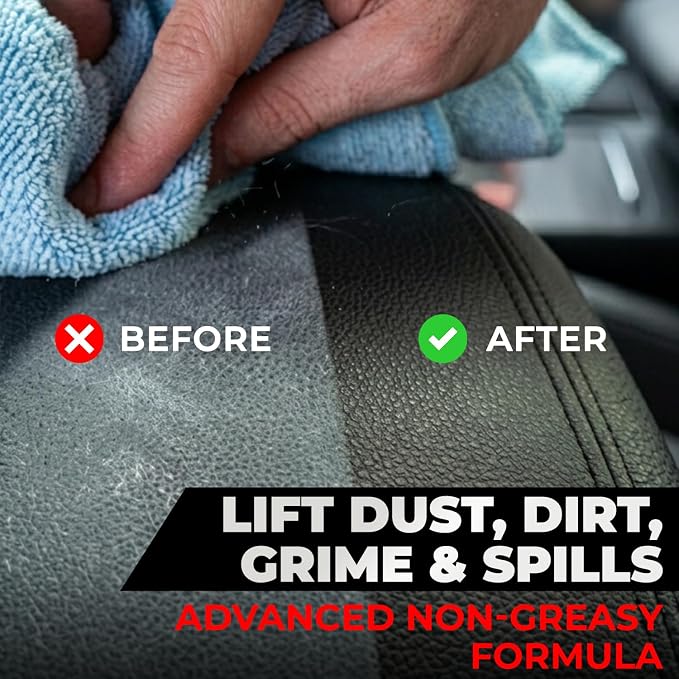 SHINE ARMOR Car Interior Cleaner & Protectant - Interior Detailer Spray with UV Defense, Streak-Free Car Cleaning Spray for Dashboard, Leather, Vinyl, Plastic & Rubber - Trucks, SUVs & RVs - 16 fl oz