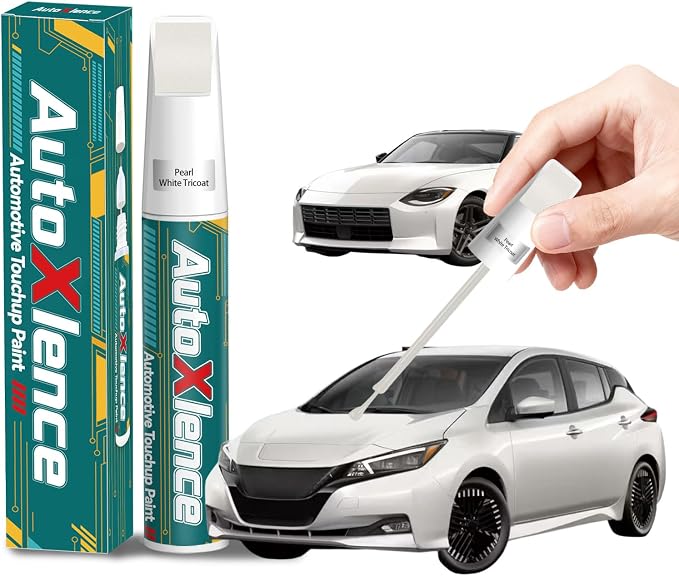 Pearl White Tricoat(QAB) Touch Up Paint Compatible with Nissan Car Paint Pen Scratch Repair Automotive Scratch Remover Fix Exact Color Match