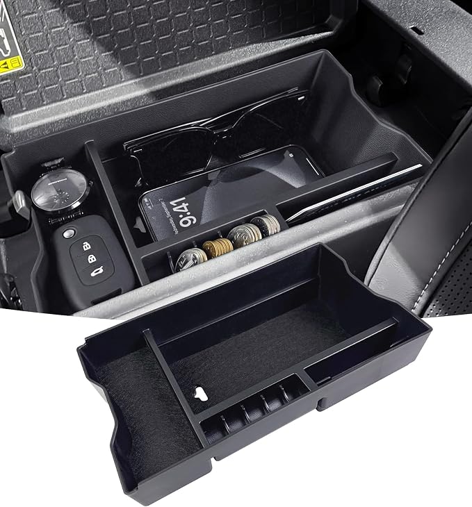Center Console Organizer Tray Storage Box for Toyota RAV4 2026, Interior Accessories Armrest Insert Tray Storage Box for 2026 RAV 4, Black