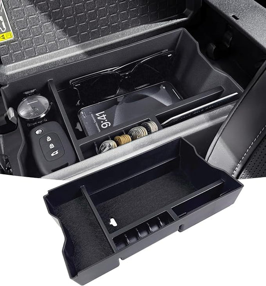 Center Console Organizer Tray Storage Box for Toyota RAV4 2026, Interior Accessories Armrest Insert Tray Storage Box for 2026 RAV 4, Black