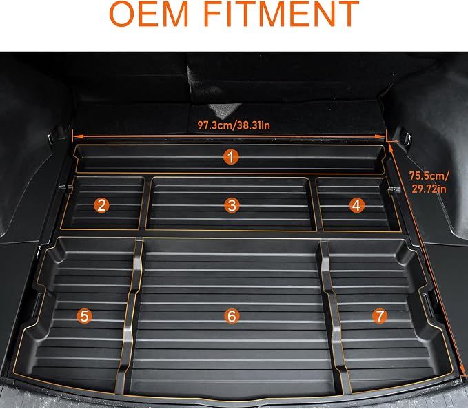 Trunk Organizer for 2019-2025 Toyota RAV4 Accessories, Hidden Storage Box Under Cargo Floor, Rear Trunk Insert Tray, SUV Cargo Storage Organizer (Not for Prime)