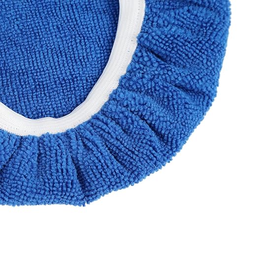X AUTOHAUX 5pcs Car Polisher Pad Bonnet 7-8 Inch Soft Microfiber Polishing Buffing Pad Cover