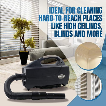 Oreck Compact Canister Vacuum Cleaner, Portable Handheld Vacuum for Carpet and Hard Floors, Lightweight, Powerful Suction with Versatile Tools, Corded Canister Vacuum Cleaners for Home Use