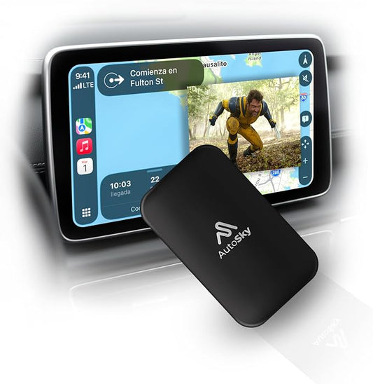 AUTOSKY LITE Box Dual Plus 2026 – Wireless CarPlay & Android Auto Adapter – Dual WiFi Module – Netflix & YouTube Support – Stable Connection, No Reconnect Needed