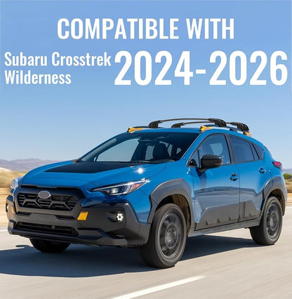 300lbs Lockable Roof Rack Cross Bars Fit for Subaru Crosstrek Wilderness 2024 2025 2026, Aluminum Heavy Duty Roof Rails Crossbar for Rooftop Cargo Bars Luggage Bike Kayak Snowboard Racks