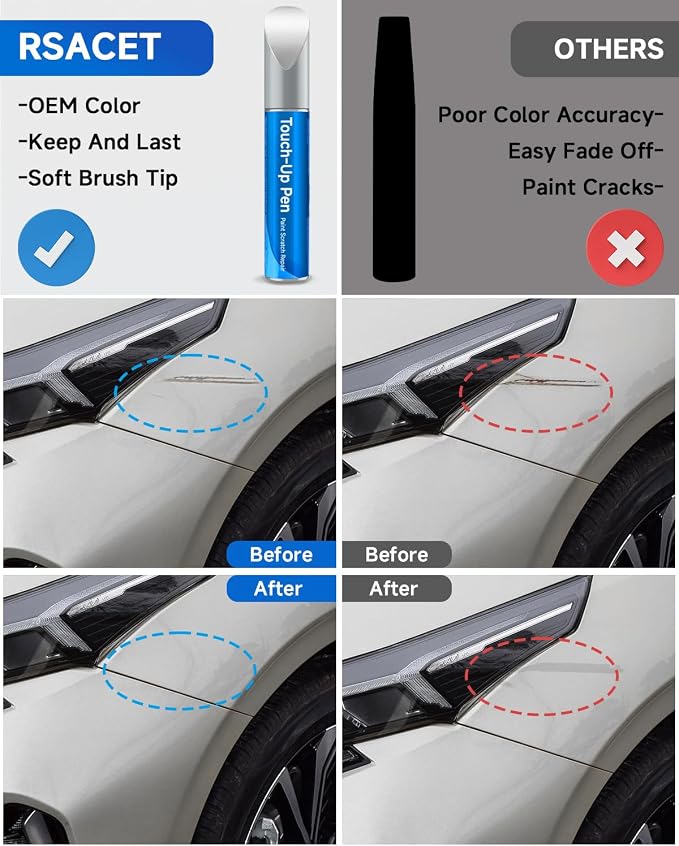 Bright Silver Metallic(3D/A3D) Touch Up Paint Compatible with Kia Exact Match Touch Up Paint Car Scratch Repair