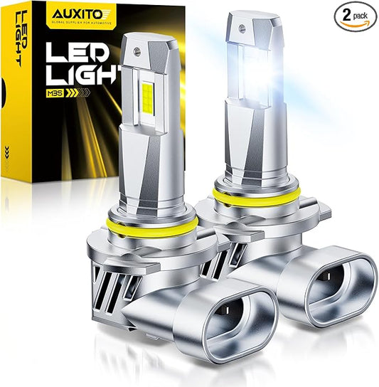 AUXITO 9005 HB3 Bulbs, 40000LM Brighter Ultra-Bright, Plug N Play, Long Lifespan, No Flicker, 99% Compatibility, 2PCS