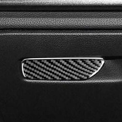 Real Premium Carbon Fiber Sticker Compatible with Audi A3 S3 RS3 8V 2013 2014 2015 2016 2017 2018 2019 Car Glove Box Storage Box Handle Switch Decor Trim Auto Interior Accessories Style B Black