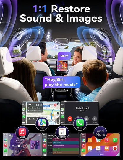Carplay Wireless Adapter for iPhone, Latest Upgrade Carplay Dongle, Stable Fast Convert Wired to Wireless CarPlay, Plug & Play OTA Upgrade, for iPhone iOS 10+ & Cars with Wired CarPlay (Black)