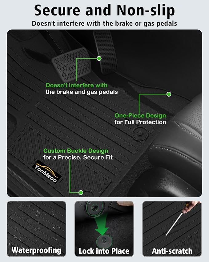 Floor Mats Custom Fit for Jeep Compass 2017-2025 2026 Trunk Mat with Backrest Mat All Weather TPE Rubber Cargo Liner Anti-Slip Full Set for Compass Accessories (Trunk Mat+Backrest Mats+Floor Mats)