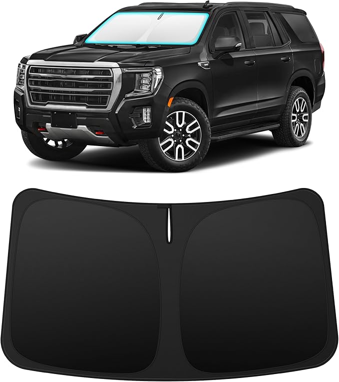 INSAUTO Custom Fit Windshield Sun Shade Accessories for GMC Yukon/Yukon XL 2021-2026, Foldable Front Window Sunshade, UV & Heat Reflector, Keeps Interior Cool, Includes Storage Bag