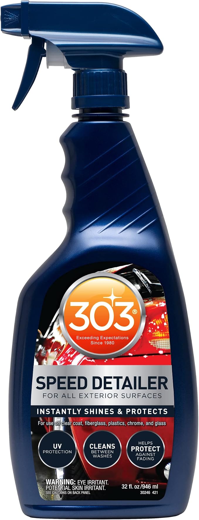 303 Automotive Speed Detailer - Instantly Shines & Protects, Perfect for in Between Washes, Provides Superior UV Protection, Helps to Repel Dust & Dirt, 32oz (30246CSR) Packaging May Vary