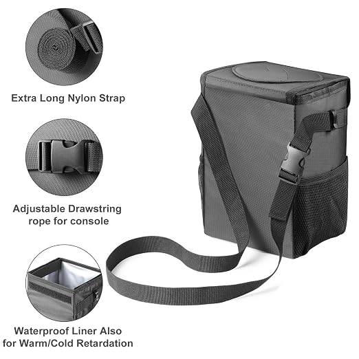 Ryhpez Car Trash Can with Lid - Leakproof Trash Bin Car Garbage Can, Collapsible Automotive Truck Organizer and Storage Bag Car Accessories for Women Men Road Trip Essentials