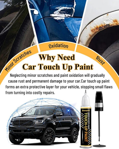 Ice Cap/Super White 040 Touch up Paint for Toyota OEM Color Match Car Scratch Repair Kit for Nicks & Chips Scratches Quick & Easy Paint Fix 2-In-1 Car Scratch Remover Pen