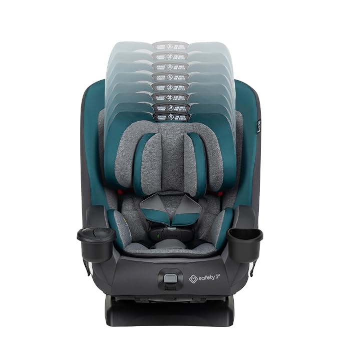 Safety 1st EverSlim 4-in-1 Convertible Car Seat, SecureTech Chest Clip, Ultra-Slim, 4-Mode Infant to Booster, Baby Car Seat, 5-100 lbs, Memory Foam, Fiddlehead