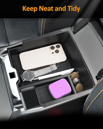 CDEFG for 2024 2025 2026 Ford Ranger Center Console Organizer Tray for Ranger Accessories Armrest Storage Box Insert Tray for Ranger XL, XLT, Lariat, Raptor Arm Rest Middle Organizer
