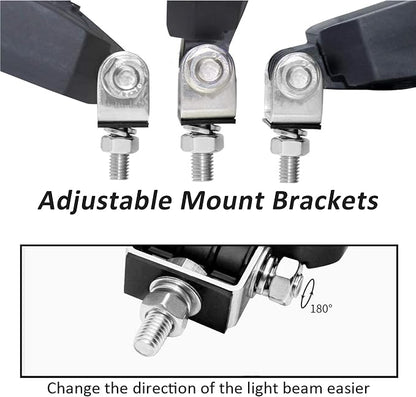 4 Inch LED Light Pods Bar with Wiring Harness, Cube LED Work Lights 120W 10000lm 2 Pack Off Road Lights for ATV UTV RV SUV SXS Tractor Truck Golf Cart Lawn Mower Go Cart, 12V 24V