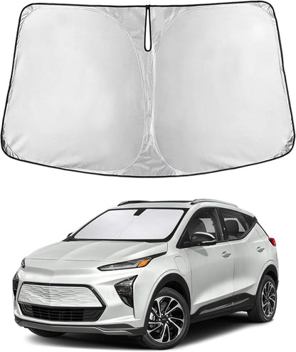 EcoNour Windshield Sunshade Compatible for Chevrolet Bolt EUV 2022 2023 2024, Sun Visor for Front Windshield & Window Sun Shade Cover, UV Heat Blocker & Protector, Car Accessories
