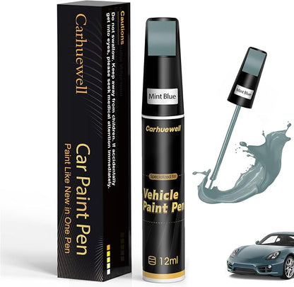 Blue Touch Up Paint for Cars, Auto Car Paint Touch Up Paint Pen for Deep Scratches, Car Scratch Repair Pen, Quick and Easy Solution to Repair Minor Automotive Scratches (Mint Blue)