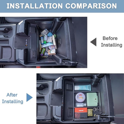 PIMCAR Full Center Console Organizer for 2022-2026 Refreshed Chevy Silverado/GMC Sierra 1500, 2024-2026 Silverado/Sierra 2500HD 3500HD (Full Console w/Bucket Seats ONLY)